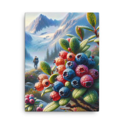 Ölgemälde einer Nahaufnahme von Alpenbeeren in satten Farben und zarten Texturen - Dünne Leinwand wandern xxx yyy zzz 45.7 x 61 cm