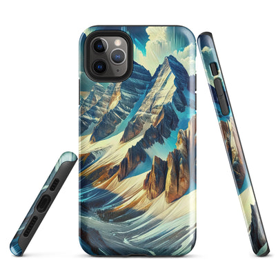 Majestätische Alpen in zufällig ausgewähltem Kunststil - iPhone Schutzhülle (robust) berge xxx yyy zzz iPhone 11 Pro Max