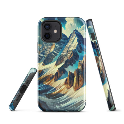 Majestätische Alpen in zufällig ausgewähltem Kunststil - iPhone Schutzhülle (robust) berge xxx yyy zzz iPhone 12