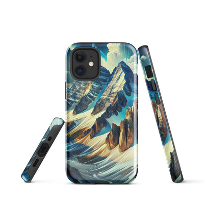 Majestätische Alpen in zufällig ausgewähltem Kunststil - iPhone Schutzhülle (robust) berge xxx yyy zzz iPhone 12 mini