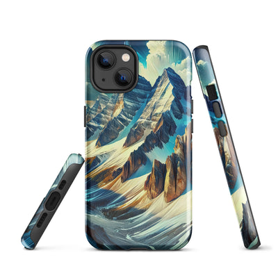 Majestätische Alpen in zufällig ausgewähltem Kunststil - iPhone Schutzhülle (robust) berge xxx yyy zzz iPhone 13