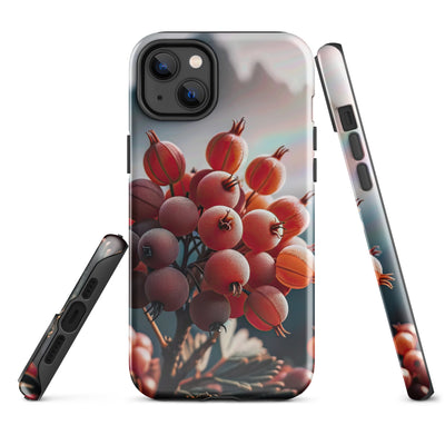 Foto einer Gruppe von Alpenbeeren mit kräftigen Farben und detaillierten Texturen - iPhone Schutzhülle (robust) berge xxx yyy zzz iPhone 14 Plus