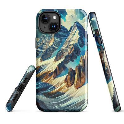 Majestätische Alpen in zufällig ausgewähltem Kunststil - iPhone Schutzhülle (robust) berge xxx yyy zzz iPhone 15 Plus