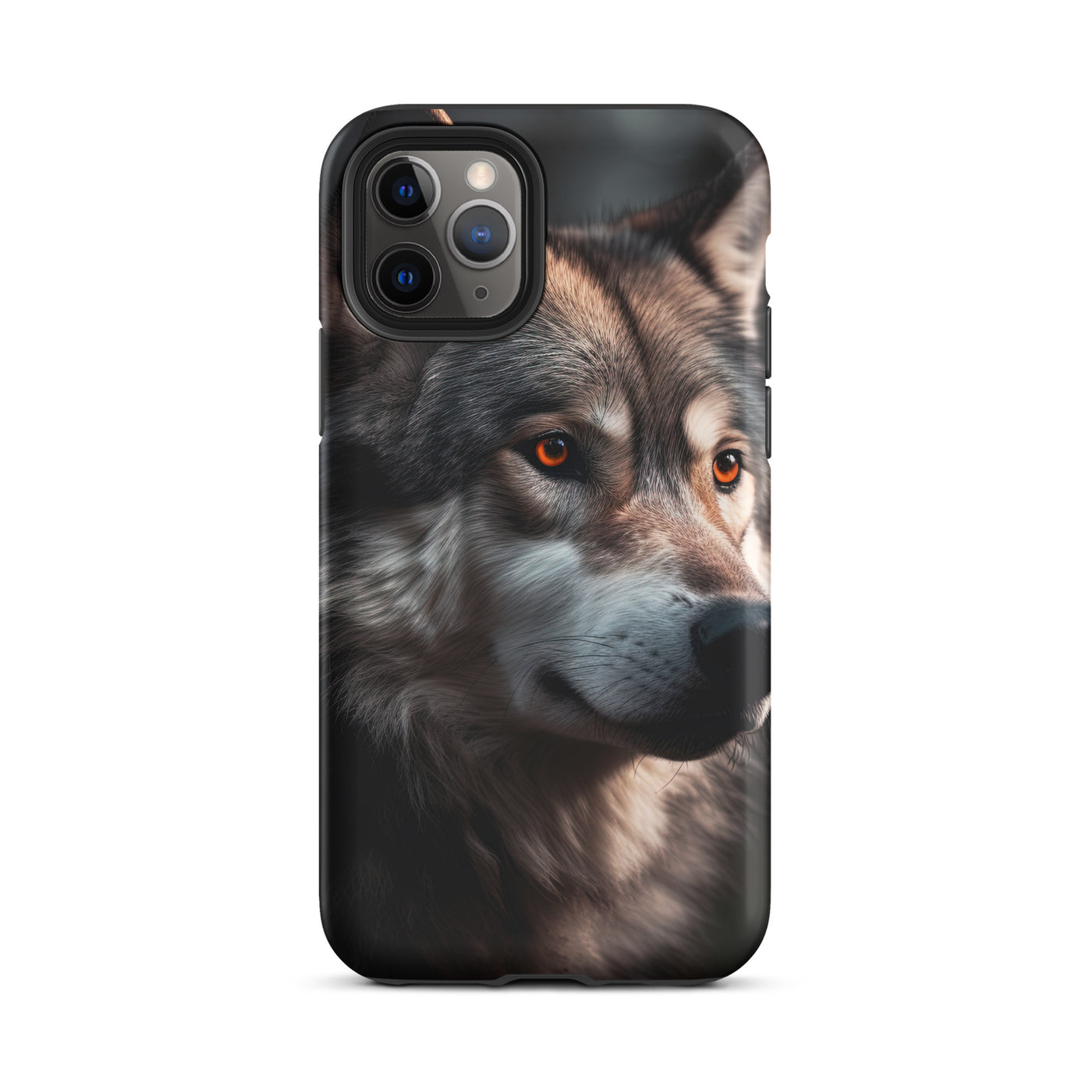 Wolf Porträt - Fotorealistische Malerei - iPhone Schutzhülle (robust) camping xxx iPhone 11 Pro