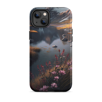 Berge, Bergsee und Blumen - iPhone Schutzhülle (robust) berge xxx iPhone 14 Plus