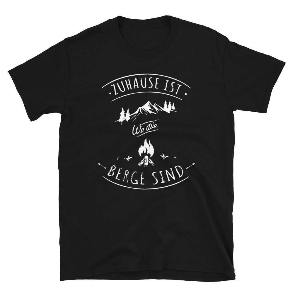 Zuhause Ist Da Wo Die Berge Sind - T-Shirt (Unisex) berge Black