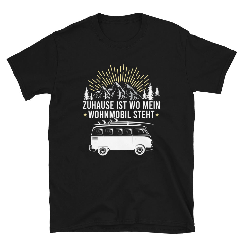 Zuhause Ist Wo Mein Wohnmobil Steht - T-Shirt (Unisex) camping Black