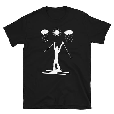 Alle Jahreszeiten Und Skifahren - T-Shirt (Unisex) klettern ski Black