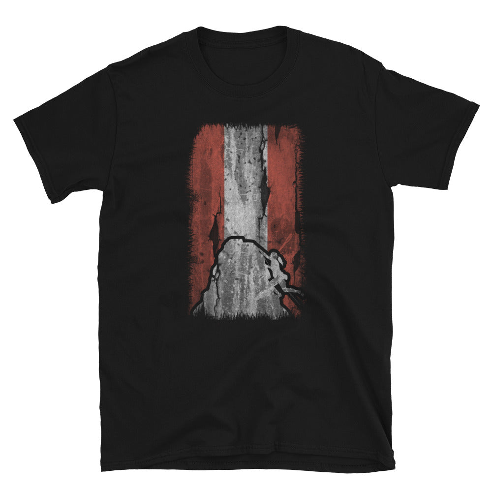 Österreich-Flagge 1 Und Klettern - T-Shirt (Unisex) klettern Black