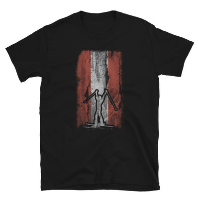 Österreich-Flagge 1 Und Skifahren - T-Shirt (Unisex) klettern ski Black