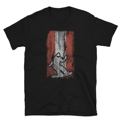 Österreich-Flagge 1 Und Snowboarden - T-Shirt (Unisex) snowboarden Black