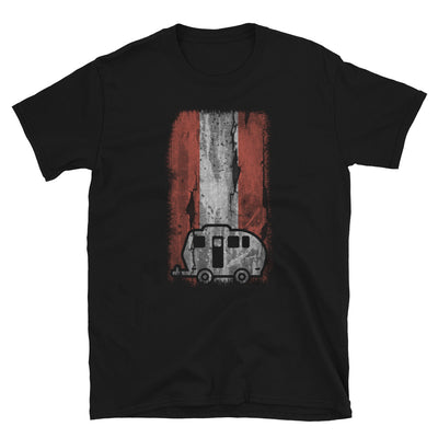 Österreich-Flagge 2 Und Camping - T-Shirt (Unisex) camping Black