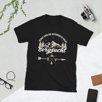 Bergsucht - T-Shirt (Unisex) berge klettern Black