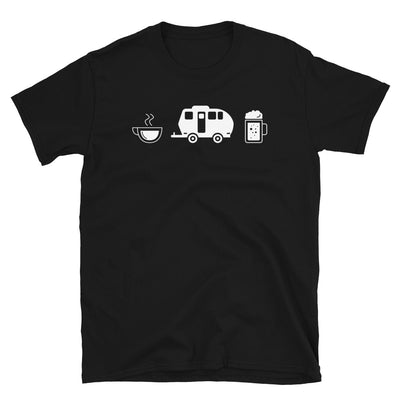 Kaffee, Bier Und Camping - T-Shirt (Unisex) camping Black