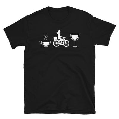 Kaffee, Wein Und Radfahren - T-Shirt (Unisex) fahrrad Black