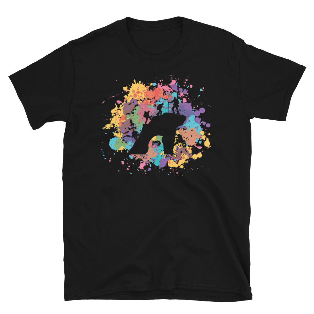 Buntes Planschen Und Klettern - T-Shirt (Unisex) klettern Black