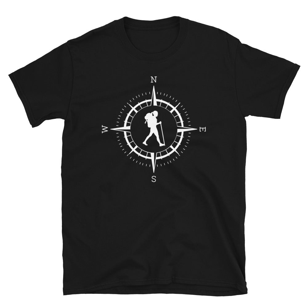 Kompass Und Wandern - T-Shirt (Unisex) wandern Black