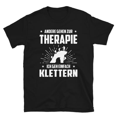 Andere Gehen Zur Therapie Ich Gen Einfach Klettern - T-Shirt (Unisex) klettern Black