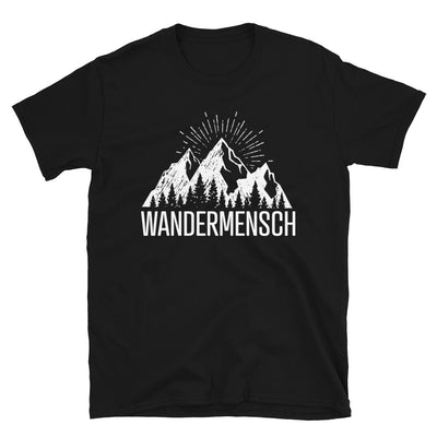 Der Wandermensch - T-Shirt (Unisex) berge wandern Black