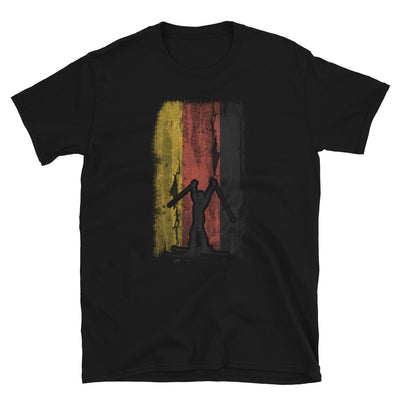 Deutsche Flagge 1 Und Skifahren - T-Shirt (Unisex) klettern ski Black