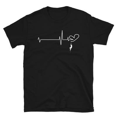 Herz - Herzschlag - Klettern - T-Shirt (Unisex) klettern Black