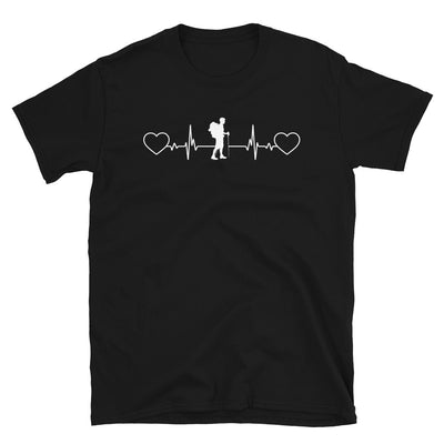 Herz - Herzschlag - Wandern - T-Shirt (Unisex) wandern Black