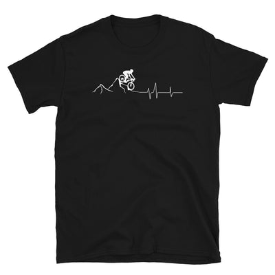 Herzschlag - Berg - Mountainbiken - (M) - T-Shirt (Unisex) Black