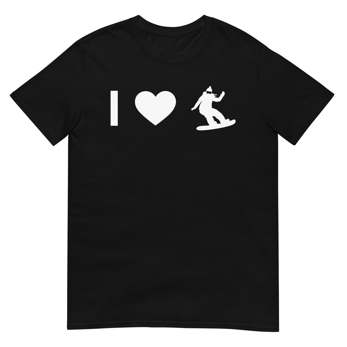 Herz And Frau Beim Snowboarden - T-Shirt (Unisex) snowboarden xxx yyy zzz Black