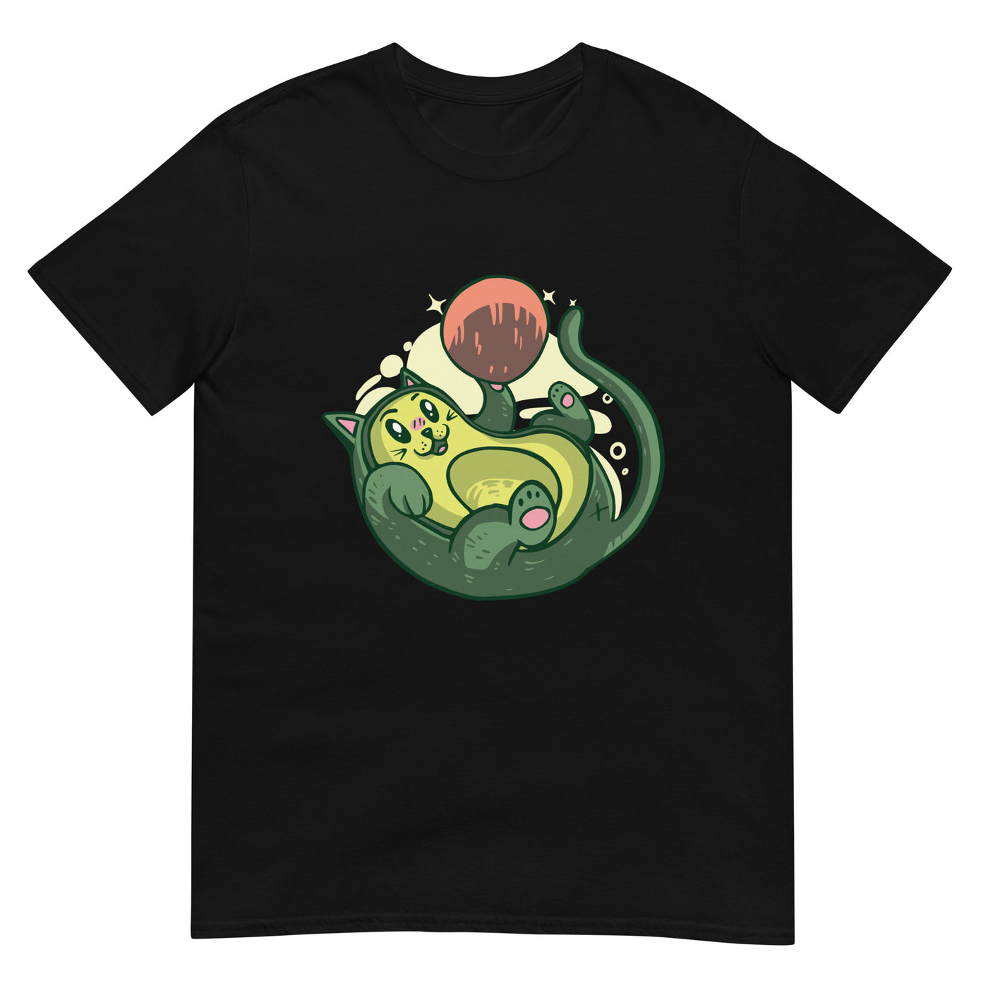 Avocado-Katze liegt auf dem Rücken - lustig - Herren T-Shirt Other_Niches xxx yyy zzz Black