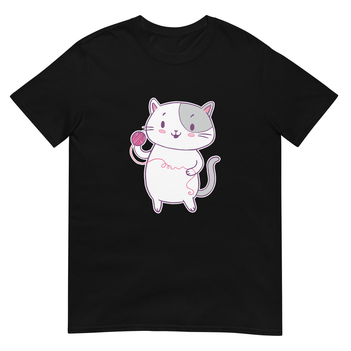 Katze spielt mit Garn - Herren T-Shirt Other_Niches xxx yyy zzz Black