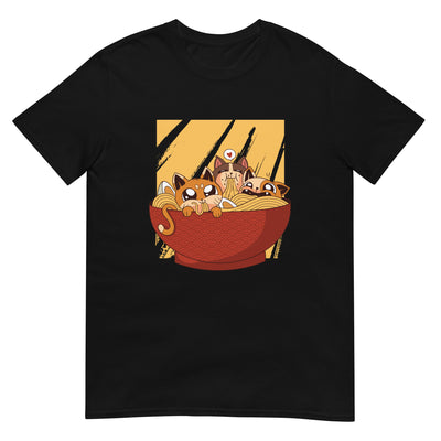 Katzen essen Ramen - Lustig - Herren T-Shirt Other_Niches xxx yyy zzz Black