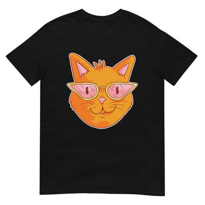 Katzen-Gesicht mit Brille - Verrücktes Porträt - Herren T-Shirt Other_Niches xxx yyy zzz Black