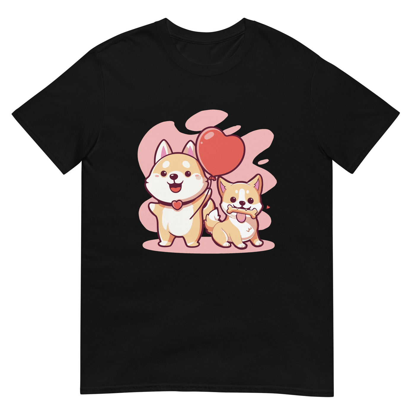 Niedliche Hunde mit Herz und Knochen - Pink - Herren T-Shirt Other_Niches xxx yyy zzz Black