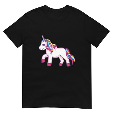 Niedliches laufendes Einhorn - Bunt & Pink - Herren T-Shirt Other_Niches xxx yyy zzz Black