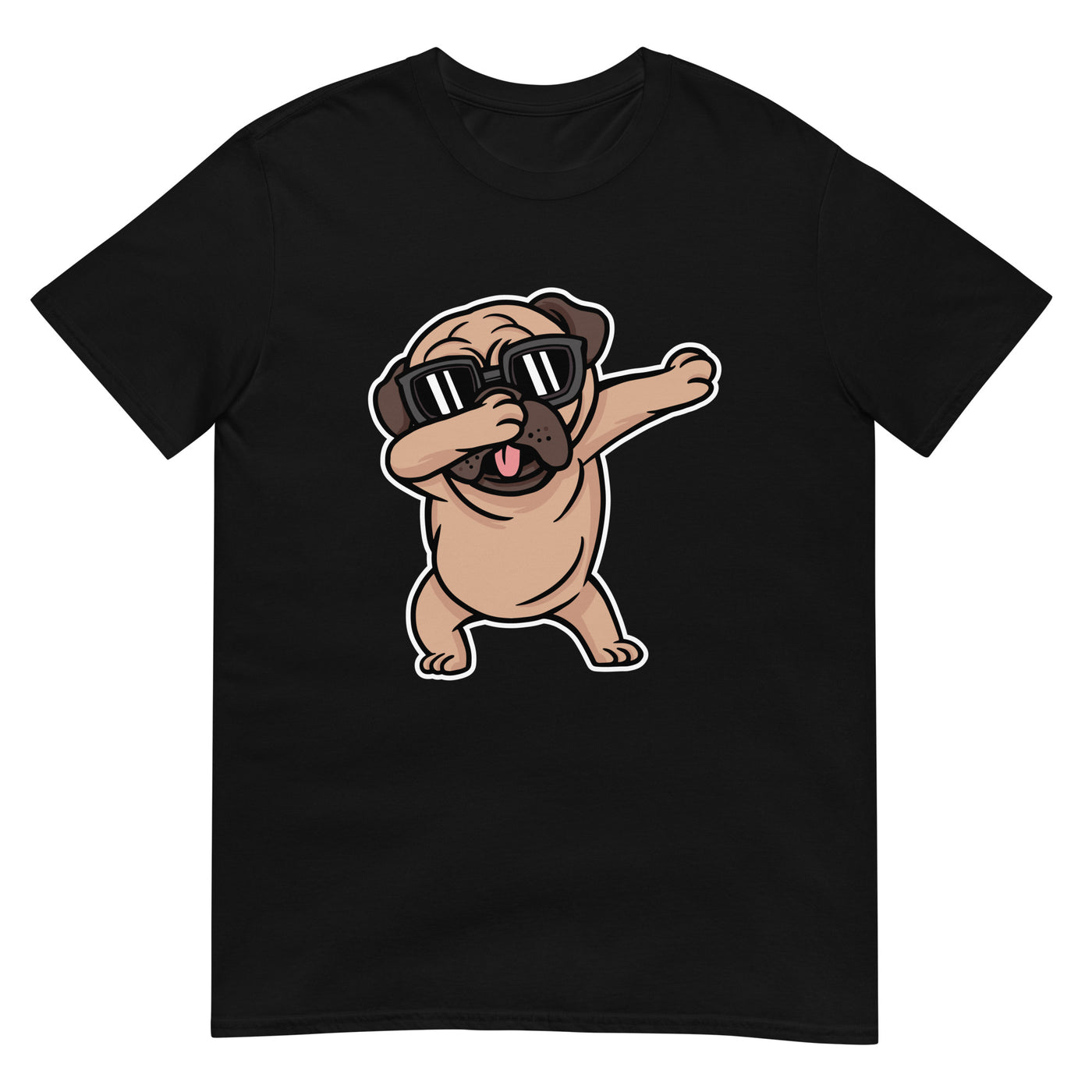 Dabbender Mops mit Sonnenbrille - Herren T-Shirt Other_Niches xxx yyy zzz Black