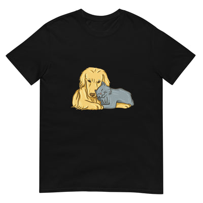 Hund und Katze kuscheln - Herren T-Shirt Other_Niches xxx yyy zzz Black