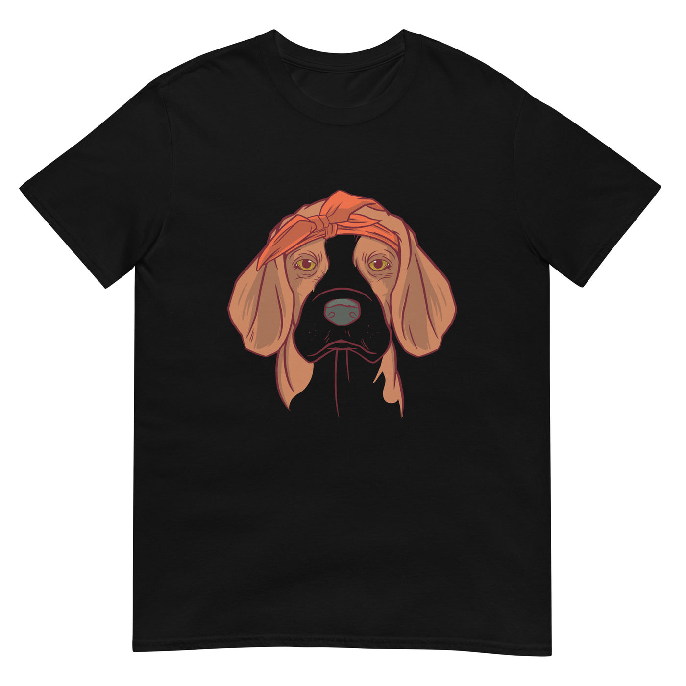 Gesicht eines Beagles mit Bandana - Porträt - Herren T-Shirt Other_Niches xxx yyy zzz Black