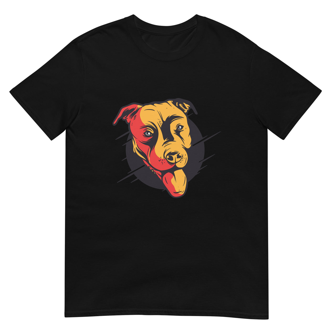 Gesichtsporträt eines lächelnden Pitbull Hundes - Herren T-Shirt Other_Niches xxx yyy zzz Black