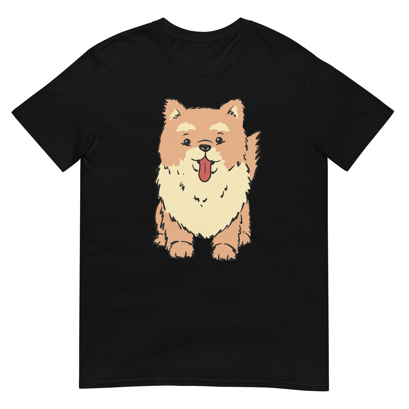 Glücklicher Pomeranian Hund - Herren T-Shirt Other_Niches xxx yyy zzz Black