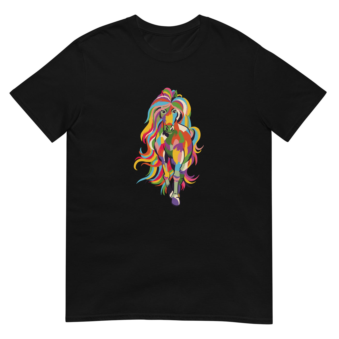 Pferd mit schönen bunten Farben von vorne gehend - Herren T-Shirt Other_Niches xxx yyy zzz Black