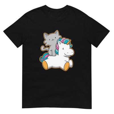 Kätzchen reitet auf einem magischen Regenbogeneinhorn - Herren T-Shirt Other_Niches xxx yyy zzz Black