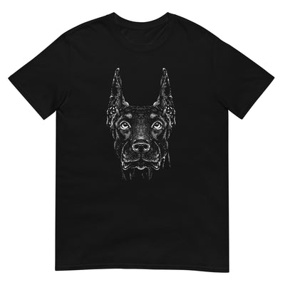 Monochrome Fotografie eines Dobermanns - Porträt - Herren T-Shirt Other_Niches xxx yyy zzz Black