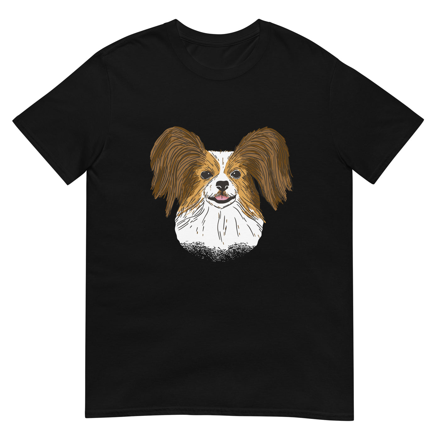 Papillon Hundegesichtsporträt - Herren T-Shirt Other_Niches xxx yyy zzz Black