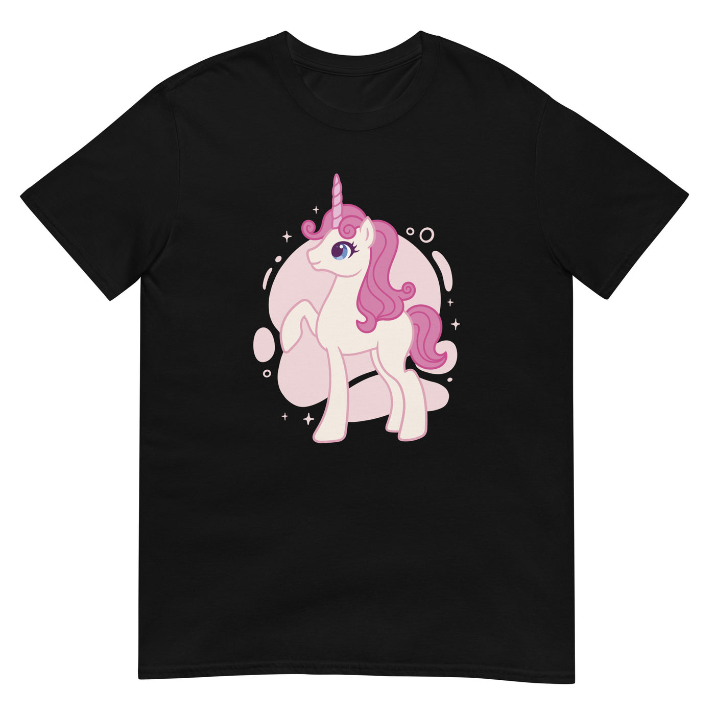 Einhorn mit pinker Mähne und Sternen - Herren T-Shirt Other_Niches xxx yyy zzz Black