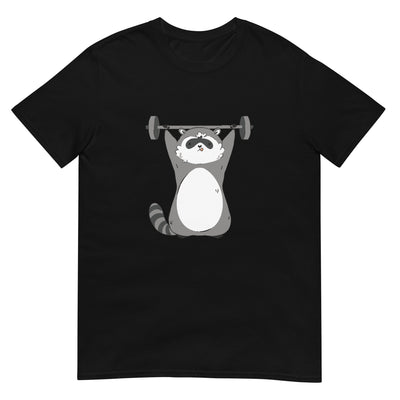 Waschbär trainiert mit Langhantel - Fitnessmotivation und lustiger Fitness-Waschbär - Herren T-Shirt Other_Niches xxx yyy zzz Black