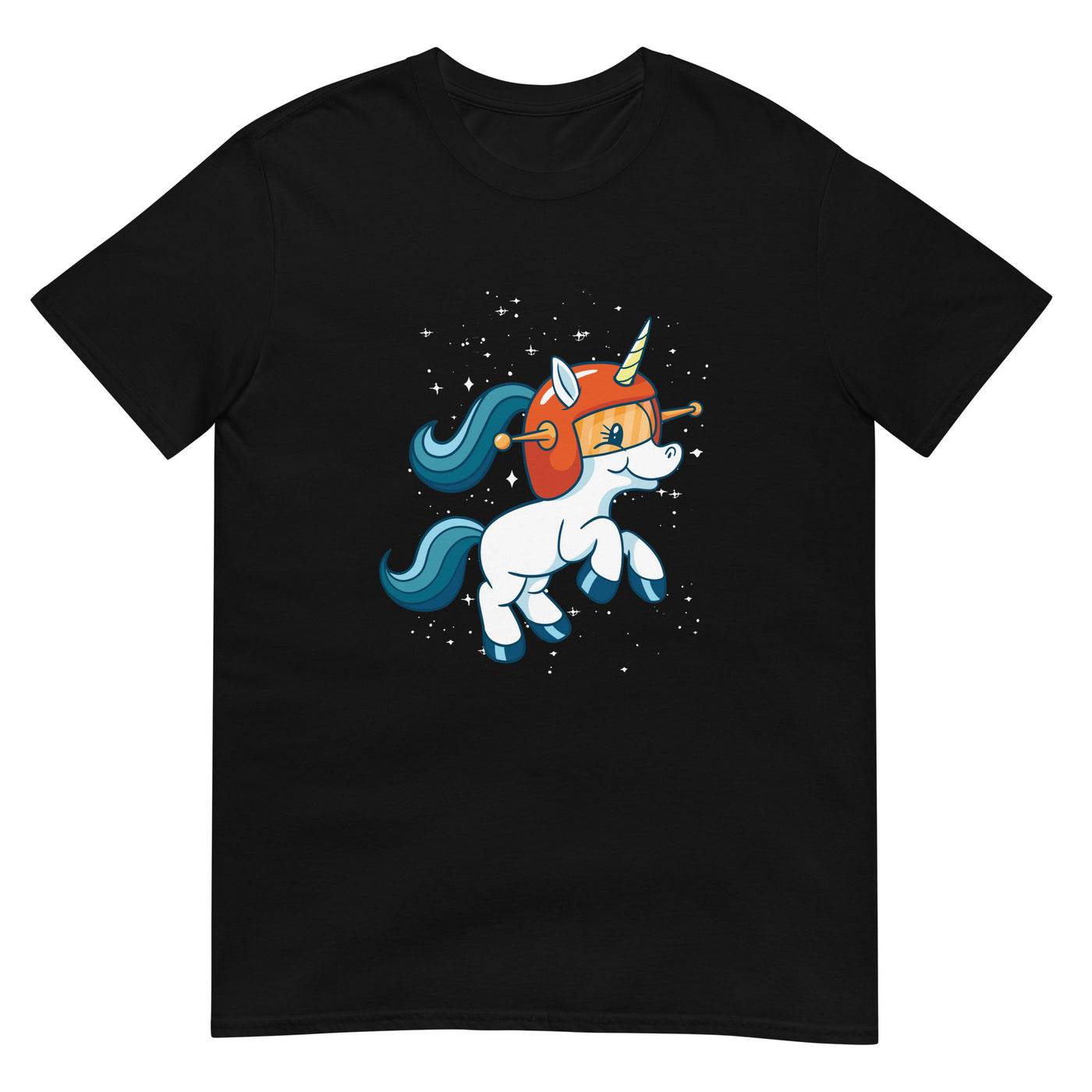 Weltraumhelm-Einhorn unter Sternen - Herren T-Shirt Other_Niches xxx yyy zzz Black