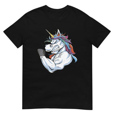 Starker und wütender Einhorn mit Muskeln und Ärger - Herren T-Shirt Other_Niches xxx yyy zzz Black