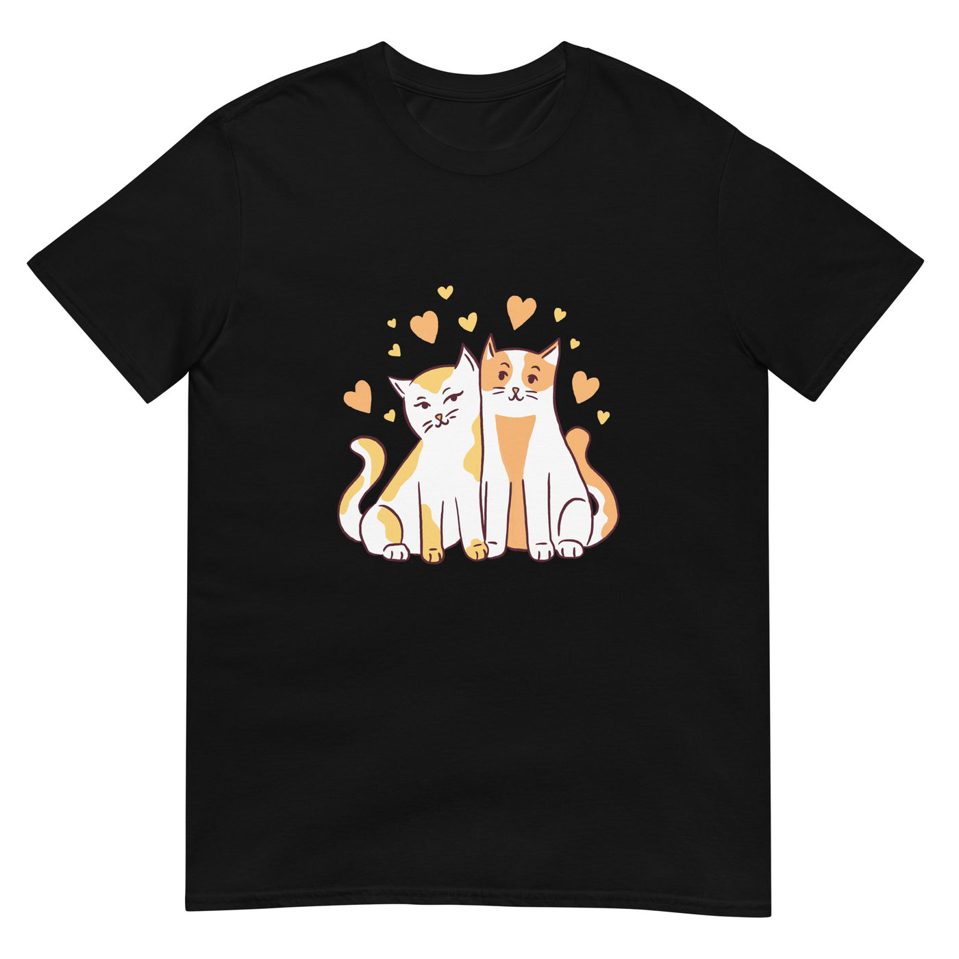 Zwei liebevolle Katzen mit herzförmigen Schwänzen - Herren T-Shirt Other_Niches xxx yyy zzz Black