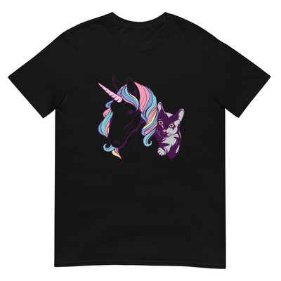 Einhorn und Katze mit Bindung - Herren T-Shirt Other_Niches xxx yyy zzz Black