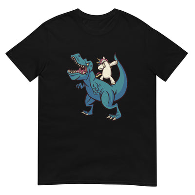 Einhorn dabbing und reitet auf T-Rex - Herren T-Shirt Other_Niches xxx yyy zzz Black